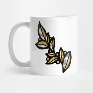 Gold and Silver Leaves Mug